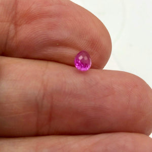 AAA Natural Brilliant Pink Sapphire .79cts Briolette Bead | 6x4mm |.79ct | Pink| - PremiumBead Alternate Image 3