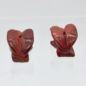 2 Soaring Carved Brecciated Jasper Eagle Beads | 21x16x14mm | Red - PremiumBead Alternate Image 10