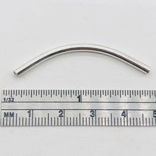 Load image into Gallery viewer, 44mm Hand Made Sterling Silver Curved Tube Bead 10340
