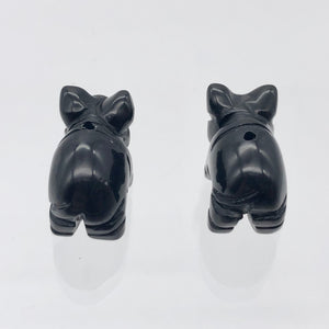 Carved Obsidian Pig Semi Precious Gemstone Bead Figurine! - PremiumBead Alternate Image 10