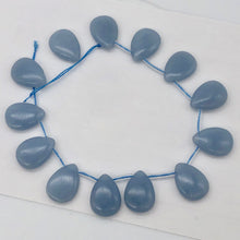 Load image into Gallery viewer, 13 Blue Pectolite / Angelite Briolette Beads for Jewelry Making - PremiumBead Primary Image 1
