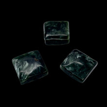 Load image into Gallery viewer, 3 Russian Seraphinite 13x13mm Square Coin Beads 009576
