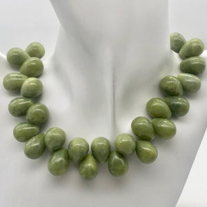 Lovely! 3 Natural Chinese Peridot Pear Smooth Briolette Beads - PremiumBead Alternate Image 10