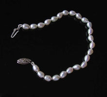 Load image into Gallery viewer, Creamy White Fresh Water Pearl &amp; Sterling Silver 7&quot; Bracelet 9916C - PremiumBead Alternate Image 3
