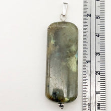 Load image into Gallery viewer, Fiery Green Labradorite &amp; Sterling Silver Pendant | 2 1/8 Inch Long | - PremiumBead Alternate Image 2
