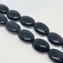 Load image into Gallery viewer, AAA Black Obsidian with Some Rainbow Oval Bead Strand 103044 - PremiumBead Alternate Image 2
