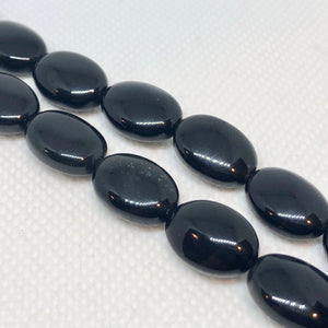 AAA Black Obsidian with Some Rainbow Oval Bead Strand 103044 - PremiumBead Alternate Image 2