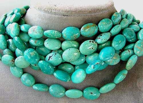 Natural Blue-Green 16x12mm Skipping Stone Bead - PremiumBead Primary Image 1