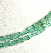 Load image into Gallery viewer, Natural Teal Apatite Cube Tube Bead Strand 109642 - PremiumBead Alternate Image 2

