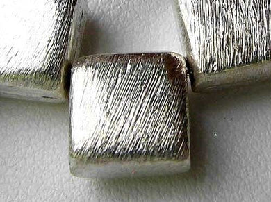 Designer Brushed Silver Square Briolette Bead 7228 - PremiumBead Primary Image 1
