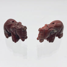 Load image into Gallery viewer, Wild Hand Carved Brecciated Jasper Elephant Figurine | 20x15x7mm | Dark Red
