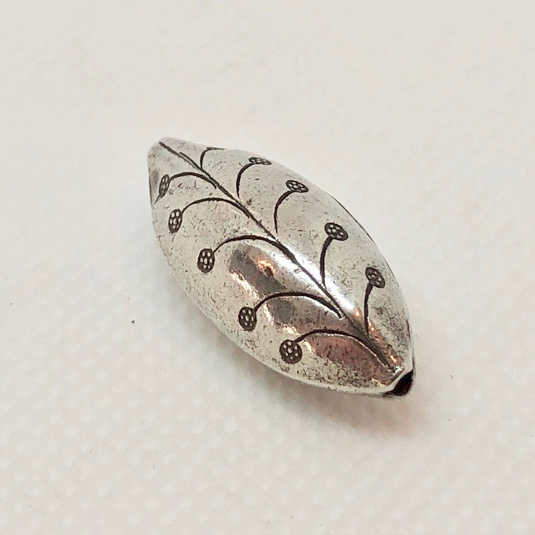 Thai Hill Tribe Fine Silver Flowering Puff Bead 005441 - PremiumBead Primary Image 1