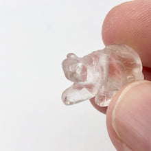 Load image into Gallery viewer, Quartz Hand Carved Bear Figurine/Worry bead | 13x18x9mm | Clear - PremiumBead Alternate Image 2
