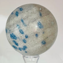 Load image into Gallery viewer, K2 Stone Meditation Scrying Sphere | 3&quot; | White Blue | 1 Display Sphere |
