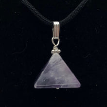 Load image into Gallery viewer, Contemplation Amethyst Pyramid Sterling Silver Pendant | 1 3/8&quot; Long |Purple | - PremiumBead Alternate Image 3
