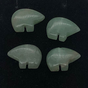 Aventurine Zuni Bear Talisman Fetish | 18x13x6mm | 2 Beads | Green |