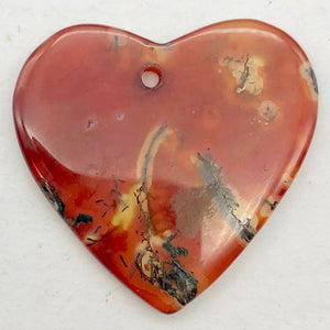 Limbcast Agate Heart Bead | 29x28x3mm | Orange/Green/Clear | Heart | 1 Bead | - PremiumBead Alternate Image 5