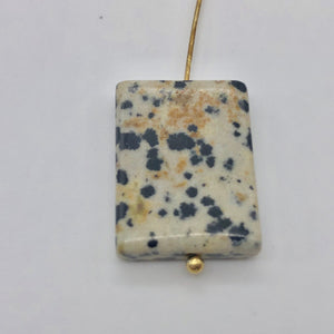 Exotic 2 Dalmatian Jasper Rectangle Pendant Beads - PremiumBead Alternate Image 2