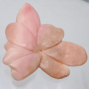 51ct Peruvian Opal Flower Pendant Bead | 68x45x5mm | Pink | 1 Bead |