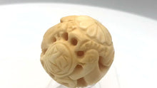 Load and play video in Gallery viewer, Chinese Zodiac Year of the Rooster Waterbuffalo Bone Bead | 30mm| Cream| 1 Bead|
