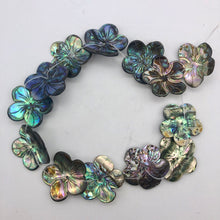 Load image into Gallery viewer, Abalone Flower/Plumeria Pendant Bead 8&quot; Strand | 7 Beads | 28x27x3mm | 10609HS - PremiumBead Alternate Image 7
