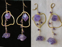 Load image into Gallery viewer, Designed in The USA Natural Amethyst 14Kgf Earrings 309021 - PremiumBead Alternate Image 2
