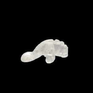 Adorable Quartz Manatee Figurine Worry-stone | 25x13x10mm | Clear