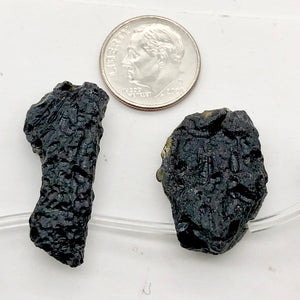 Tektite Natural Pendant Bead Strand | 33x25x15 to 26x8x7mm |18 Beads |