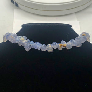 Oregon Holly Blue Chalcedony Agate 79 Grams Nugget Strand| 11x6 18x8 | 61 Bead |