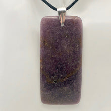 Load image into Gallery viewer, Natural Purple Lepidolite Large Rectangular Sterling Silver Pendant | 2 3/4&quot; | - PremiumBead Primary Image 1
