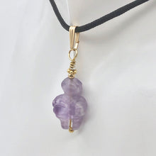 Load image into Gallery viewer, Hand Carved Amethyst Goddess of Willendorf Pendant 509287AMG - PremiumBead Alternate Image 3
