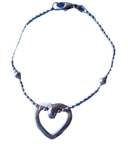 Love! Floating Heart Sterling Silver 7