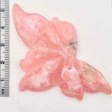 Hand Carved Pink Peruvian Opal Flower Semi Precious Stone Bead | 58.6cts | - PremiumBead Primary Image 1