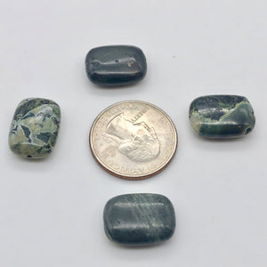 4 Wild Forest Green Sediment Stone Pendant Beads 008561 - PremiumBead Alternate Image 4