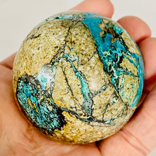 Load image into Gallery viewer, Azurite Malachite Chrysoprase Scry Round Sphere | 55mm | Green/Blue/Brown | 1 |
