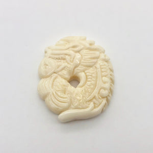 Intricate Hand Carved Fierce Dragon Pendant Bead 10284S - PremiumBead Primary Image 1