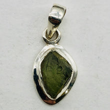 Load image into Gallery viewer, Moldavite Sterling Silver Drop | 1&quot; Long | Green | 1 1&quot; Long |
