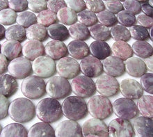 Load image into Gallery viewer, 2 Lepidolite &amp; Rubilite 30x8mm Coin Pendant Beads 008832 - PremiumBead Alternate Image 2
