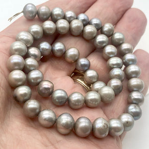 Silvery Moonlight Romance Fresh Water Pearl Strand | 11x8-7.5x7mm | 50 Pearls | - PremiumBead Alternate Image 2