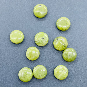 10 Premium Speckle Nephrite 10x5mm Jade Beads 10261