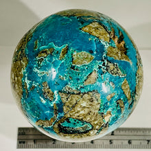 Load image into Gallery viewer, Azurite Malachite Chrysoprase Scry Round Sphere | 55mm | Green/Blue/Brown | 1 |
