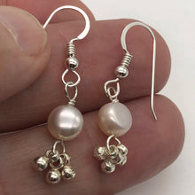 Load image into Gallery viewer, Gorgeous Natural Fresh Water Pearl Solid Sterling Silver Earrings | 1 1/4 inch | - PremiumBead Alternate Image 4
