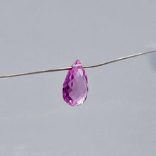 Load image into Gallery viewer, Sapphire Faceted .56ct Briolette | 6x4mm | Pink | 1 Bead |
