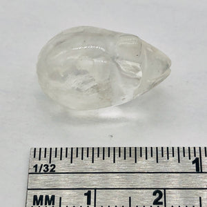 Cute Quartz Carved Mouse Beads | 19x11x11 mm | Clear