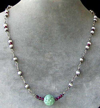 Load image into Gallery viewer, Designer Original Ruby Jade Pearl Sterling Silver 20 inch Necklace - PremiumBead Primary Image 1
