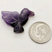 Load image into Gallery viewer, Lovely Hand Carved Amethyst Dove Figurine Worry Stone

