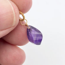 Load image into Gallery viewer, AAA Amethyst Faceted Twist Briolette Pendant | 12.5x8mm, 1&quot; Long | Purple - PremiumBead Alternate Image 7
