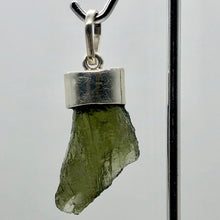 Load image into Gallery viewer, Blue Green Moldavite Sterling Silver Pendant 30x15x6mm | 1 5/8&quot; long
