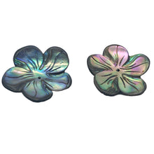 Load image into Gallery viewer, Shimmering Abalone Flower/Plumeria Pendant Beads | 2 Beads | 28x27x3mm | 10609
