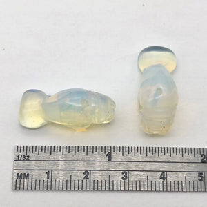 Grace! Opalized Glass Carved Manatee Figurine | 27x11x12mm | Opal - PremiumBead Alternate Image 8